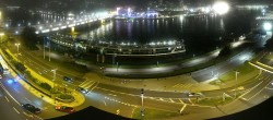Archiv Foto Webcam Linz: Donaulände und Nibelungenbrücke 23:00