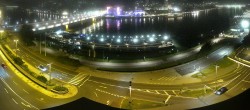 Archived image Webcam Linz: Generali building at the Danube 23:00