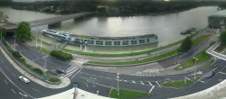 Archiv Foto Webcam Linz: Donaulände und Nibelungenbrücke 19:00
