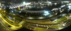 Archiv Foto Webcam Linz: Donaulände und Nibelungenbrücke 21:00