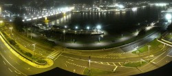 Archiv Foto Webcam Linz: Donaulände und Nibelungenbrücke 21:00