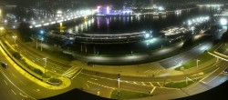Archiv Foto Webcam Linz: Donaulände und Nibelungenbrücke 23:00