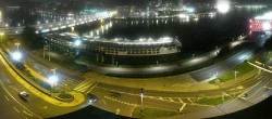 Archiv Foto Webcam Linz: Donaulände und Nibelungenbrücke 19:00