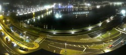 Archiv Foto Webcam Linz: Donaulände und Nibelungenbrücke 23:00