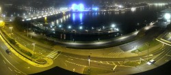 Archiv Foto Webcam Linz: Donaulände und Nibelungenbrücke 23:00