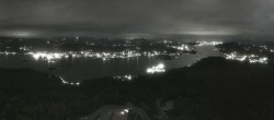 Archiv Foto Webcam Aussichtsturm Pyramidenkogel - Blick auf den Wörthersee 23:00