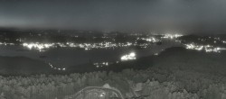 Archiv Foto Webcam Aussichtsturm Pyramidenkogel - Blick auf den Wörthersee 23:00