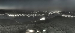 Archiv Foto Webcam Aussichtsturm Pyramidenkogel - Blick auf den Wörthersee 23:00