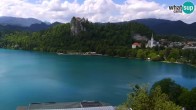Archiv Foto Webcam Blick auf den Bleder See in Slowenien 13:00