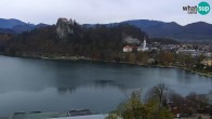 Archiv Foto Webcam Blick auf den Bleder See in Slowenien 13:00