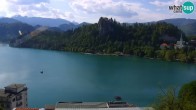 Archiv Foto Webcam Blick auf den Bleder See in Slowenien 15:00