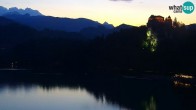 Archiv Foto Webcam Blick auf den Bleder See in Slowenien 19:00