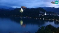 Archiv Foto Webcam Blick auf den Bleder See in Slowenien 03:00