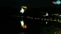Archiv Foto Webcam Blick auf den Bleder See in Slowenien 23:00
