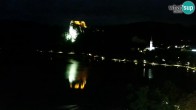 Archiv Foto Webcam Blick auf den Bleder See in Slowenien 03:00