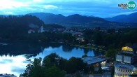 Archiv Foto Webcam Blick auf den Bleder See in Slowenien 19:00