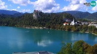Archiv Foto Webcam Blick auf den Bleder See in Slowenien 13:00
