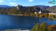 Archiv Foto Webcam Blick auf den Bleder See in Slowenien 13:00
