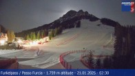 Archived image Webcam Base station Passo Furcia, Plan de Corones 01:00