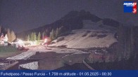 Archived image Webcam Base station Passo Furcia, Plan de Corones 23:00