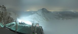 Archiv Foto Webcam Dachstein Gletscher: Panoramablick von der Bergstation 21:00