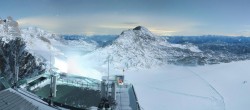 Archiv Foto Webcam Dachstein Gletscher: Panoramablick von der Bergstation 01:00