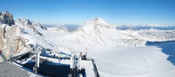 Archiv Foto Webcam Dachstein Gletscher: Panoramablick von der Bergstation 11:00