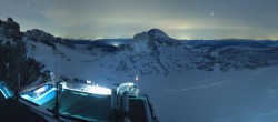 Archiv Foto Webcam Dachstein Gletscher: Panoramablick von der Bergstation 23:00