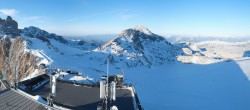 Archiv Foto Webcam Dachstein Gletscher: Panoramablick von der Bergstation 15:00