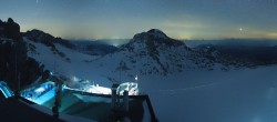 Archiv Foto Webcam Dachstein Gletscher: Panoramablick von der Bergstation 23:00