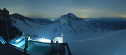 Archiv Foto Webcam Dachstein Gletscher: Panoramablick von der Bergstation 01:00