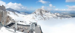 Archiv Foto Webcam Dachstein Gletscher: Panoramablick von der Bergstation 15:00