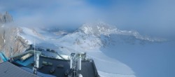Archiv Foto Webcam Dachstein Gletscher: Panoramablick von der Bergstation 23:00