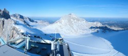 Archiv Foto Webcam Dachstein Gletscher: Panoramablick von der Bergstation 01:00