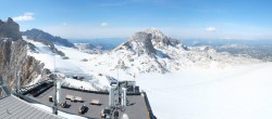 Archiv Foto Webcam Dachstein Gletscher: Panoramablick von der Bergstation 15:00