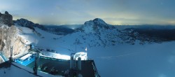 Archiv Foto Webcam Dachstein Gletscher: Panoramablick von der Bergstation 23:00