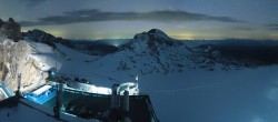 Archiv Foto Webcam Dachstein Gletscher: Panoramablick von der Bergstation 01:00