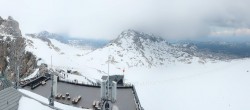 Archiv Foto Webcam Dachstein Gletscher: Panoramablick von der Bergstation 13:00