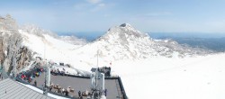 Archiv Foto Webcam Dachstein Gletscher: Panoramablick von der Bergstation 09:00