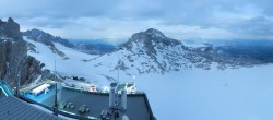 Archiv Foto Webcam Dachstein Gletscher: Panoramablick von der Bergstation 23:00