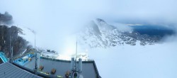 Archiv Foto Webcam Dachstein Gletscher: Panoramablick von der Bergstation 23:00