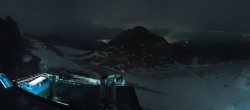 Archiv Foto Webcam Dachstein Gletscher: Panoramablick von der Bergstation 23:00