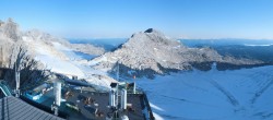Archiv Foto Webcam Dachstein Gletscher: Panoramablick von der Bergstation 23:00