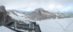 Archiv Foto Webcam Dachstein Gletscher: Panoramablick von der Bergstation 15:00