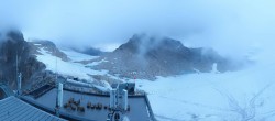 Archiv Foto Webcam Dachstein Gletscher: Panoramablick von der Bergstation 19:00