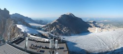 Archiv Foto Webcam Dachstein Gletscher: Panoramablick von der Bergstation 17:00