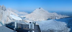 Archiv Foto Webcam Dachstein Gletscher: Panoramablick von der Bergstation 18:00