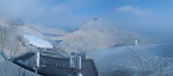 Archiv Foto Webcam Dachstein Gletscher: Panoramablick von der Bergstation 23:00