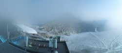 Archiv Foto Webcam Dachstein Gletscher: Panoramablick von der Bergstation 23:00