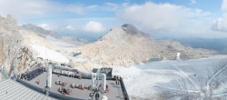 Archiv Foto Webcam Dachstein Gletscher: Panoramablick von der Bergstation 09:00